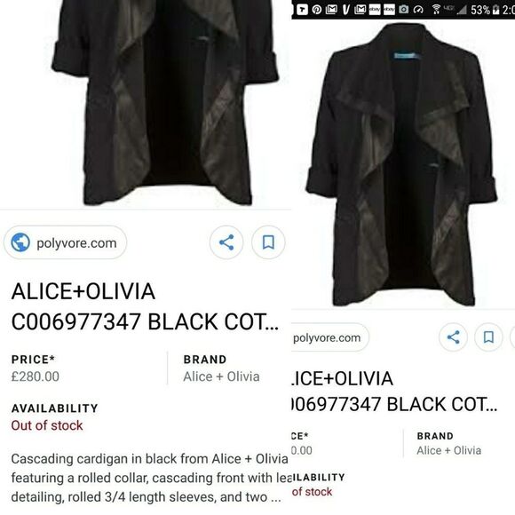 Alice + olivia cascading cardigan top - Picture 3 of 9